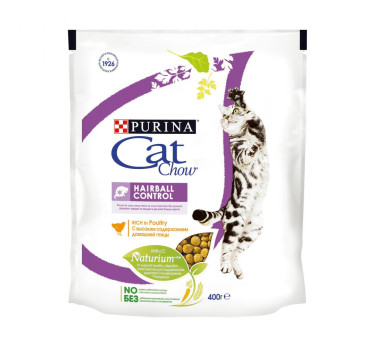 Сухой корм для кошек Purina Cat Chow с контролем образования комков шерсти в ЖКТ, домашняя птица, 400 г